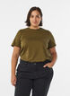 Basic cotton T-shirt with round neck, Green, Model image number 0