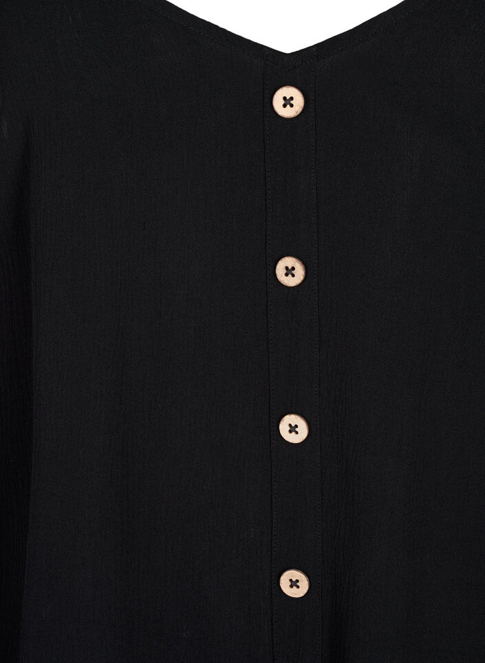 Viscose top with narrow straps, Black, Packshot image number 2