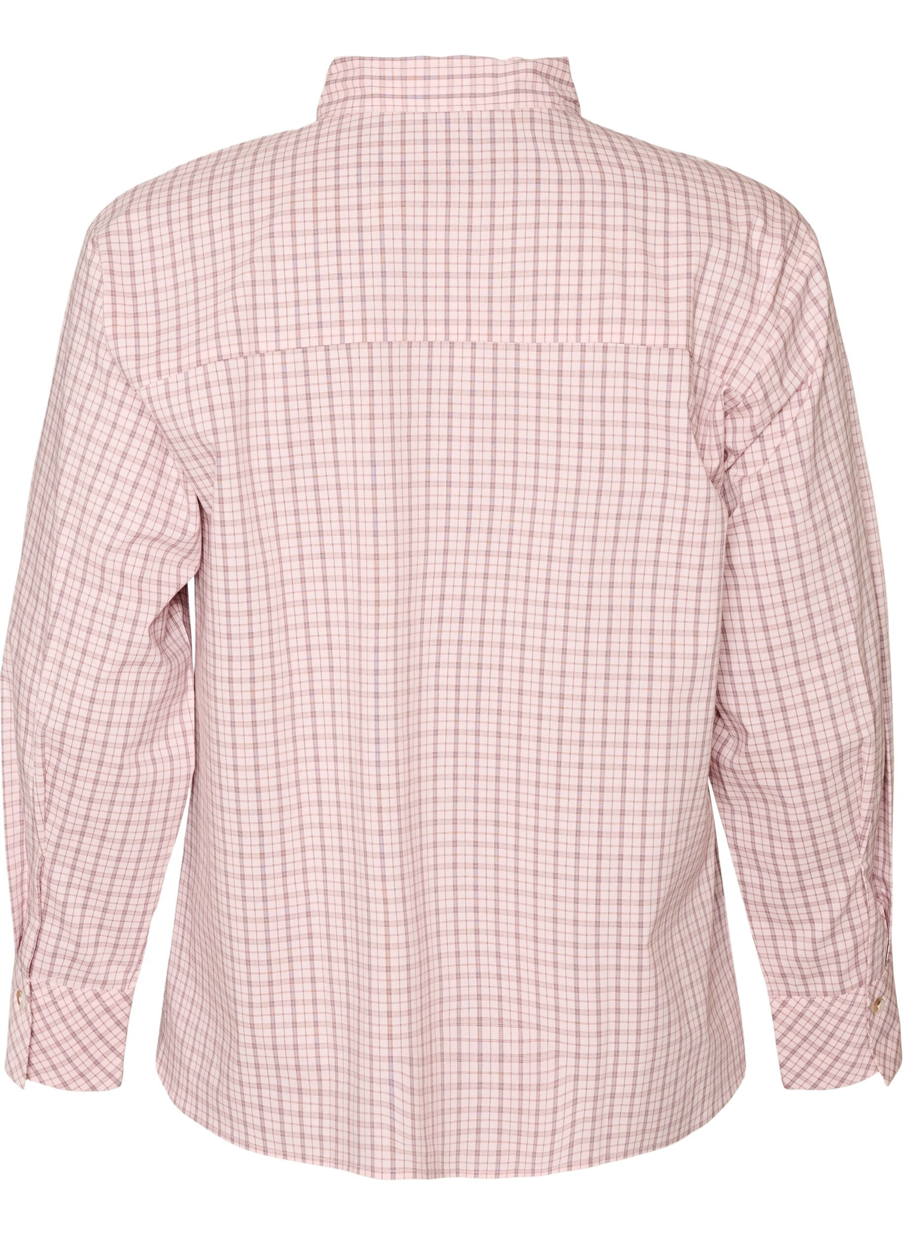 ZizzifashionLoose checked shirt with a tie-belt, Rose, Packshot image number 1
