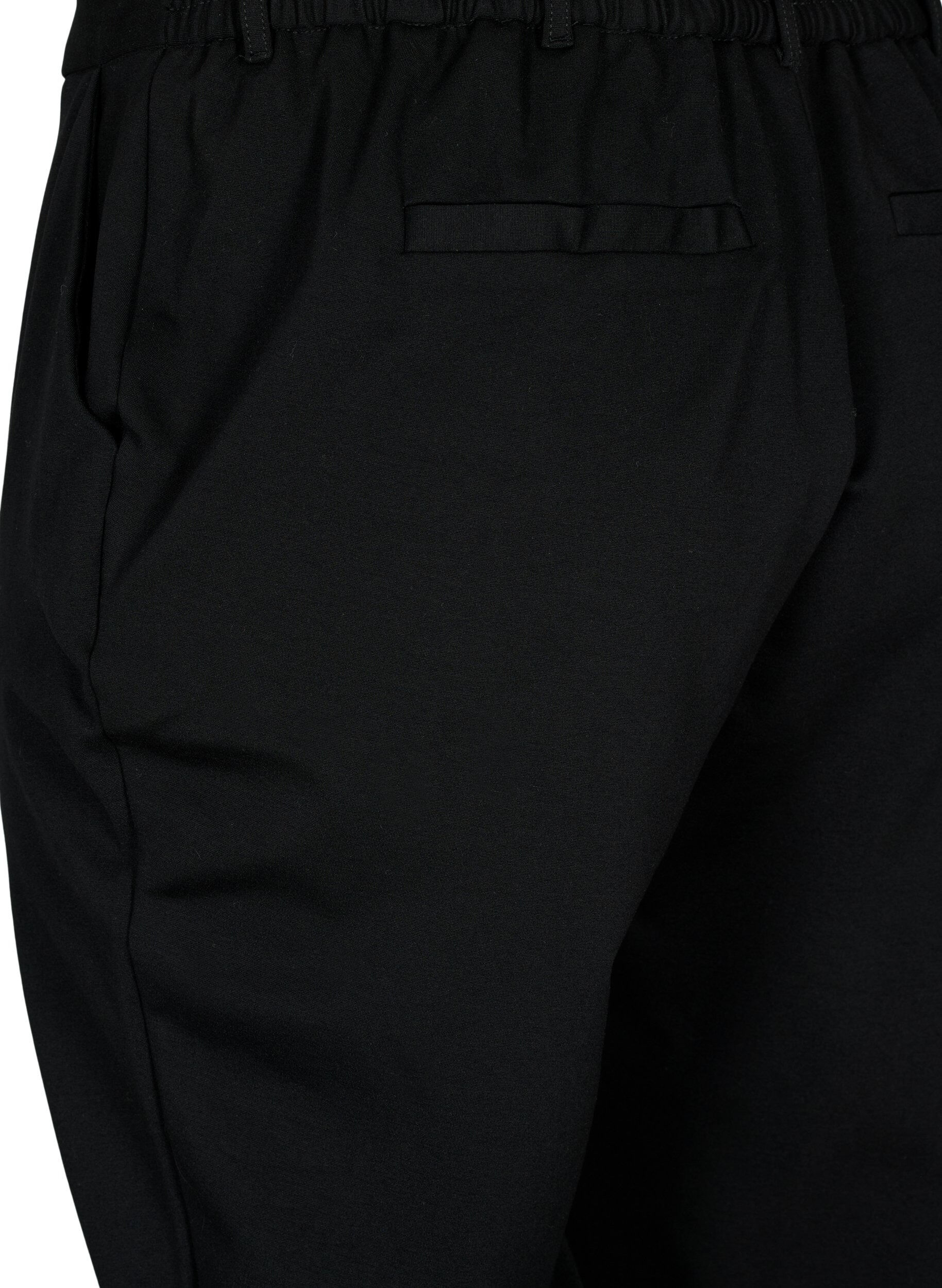 Zizzifashion Capri trousers in viscose mix, Black, Packshot image number 3