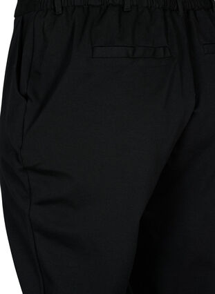Capri trousers in viscose mix, Black, Packshot image number 3