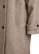 Long wool coat with a high collar and double-breasted design, Brown, Packshot image number 3