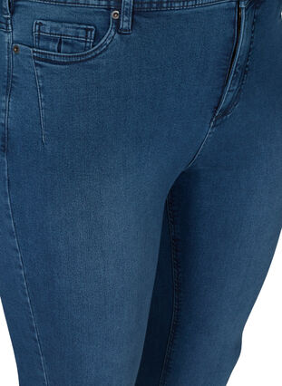 Cropped Amy jeans with a high waist and zip, Dark blue denim, Packshot image number 2