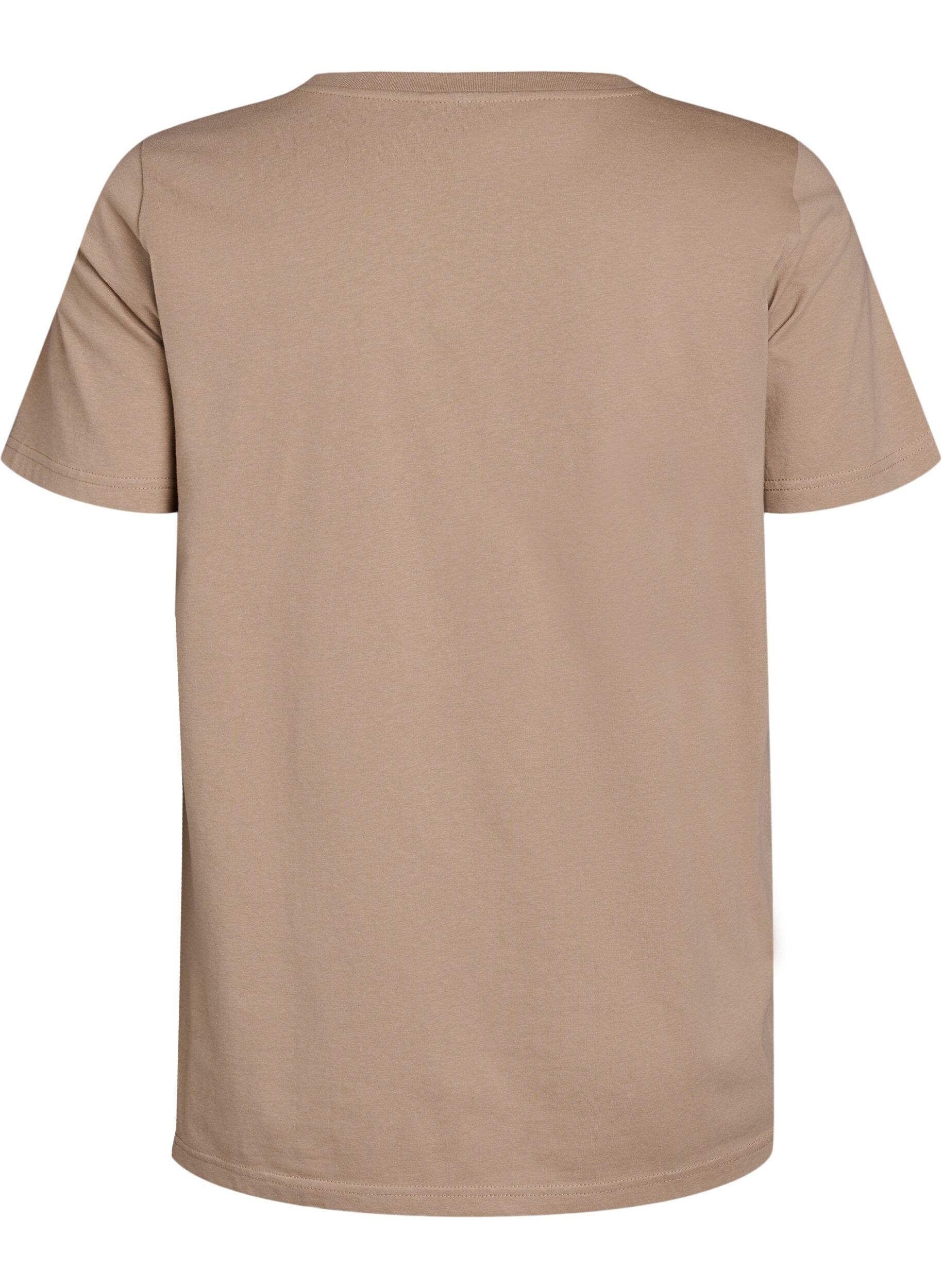 Zizzifashion T-shirt with floral print detail, Beige, Packshot image number 1