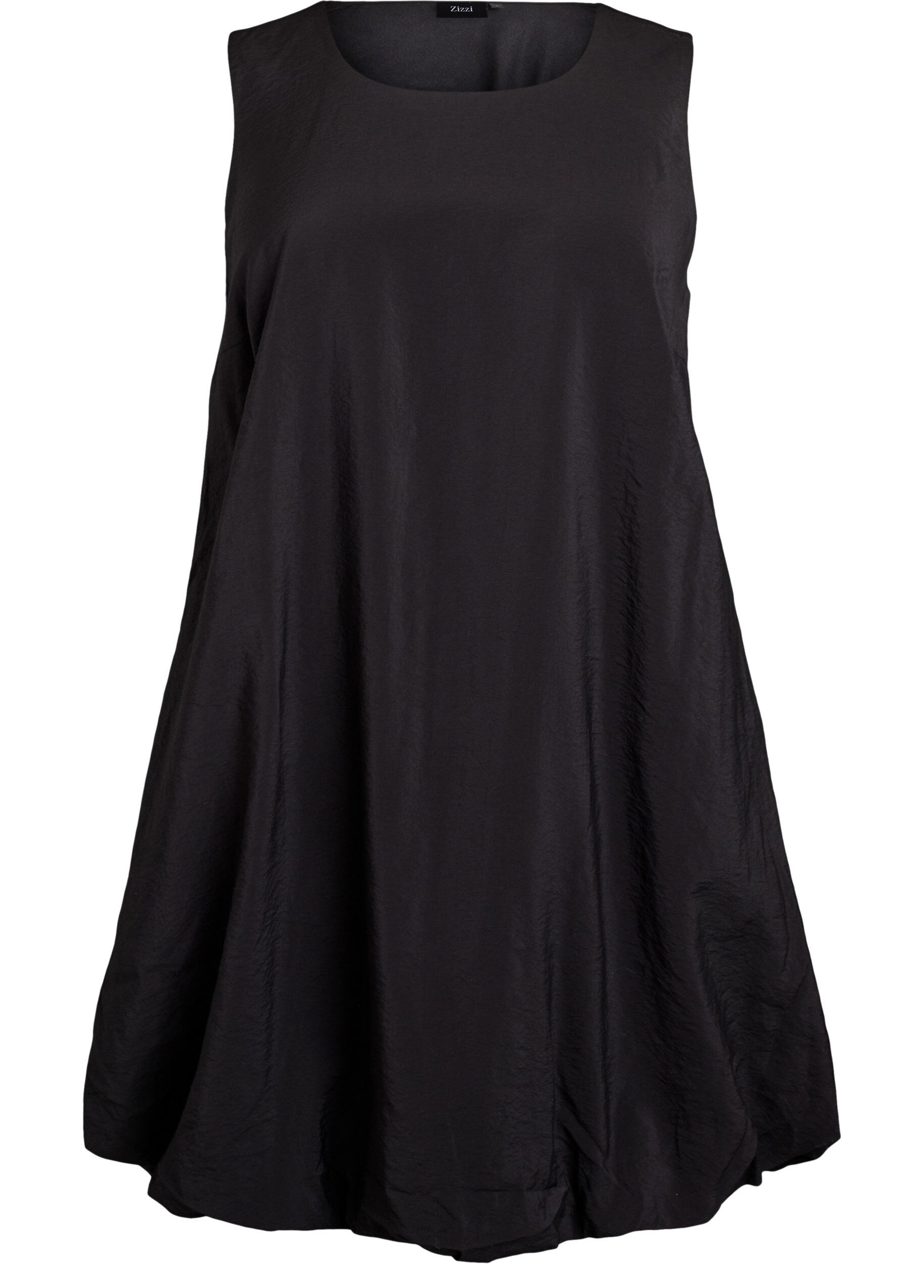 Zizzifashion Knee-length balloon dress with pockets, Black, Packshot image number 0