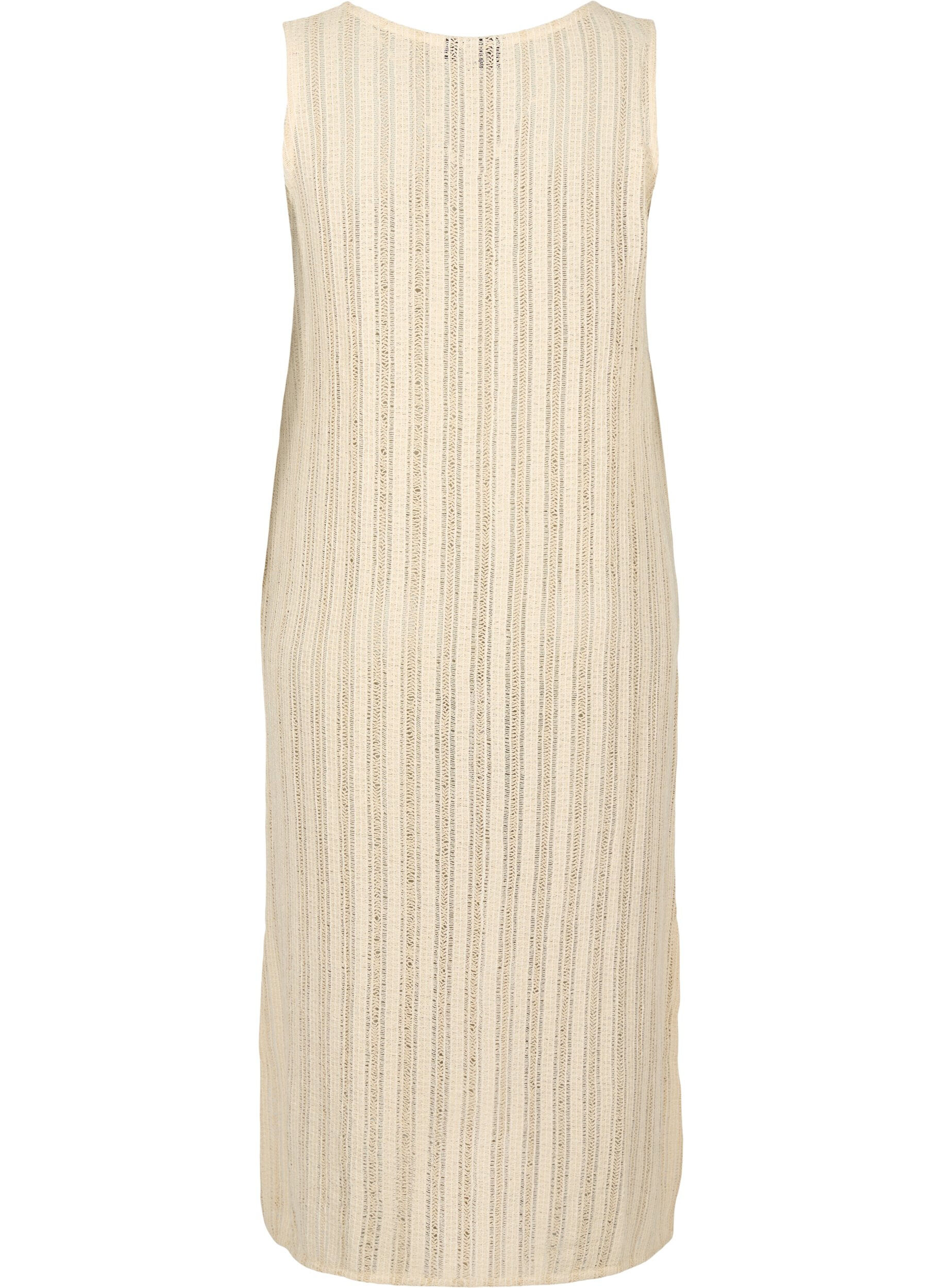 Zizzifashion Light woven beach dress with slits, Brazilian Sand, Packshot image number 1