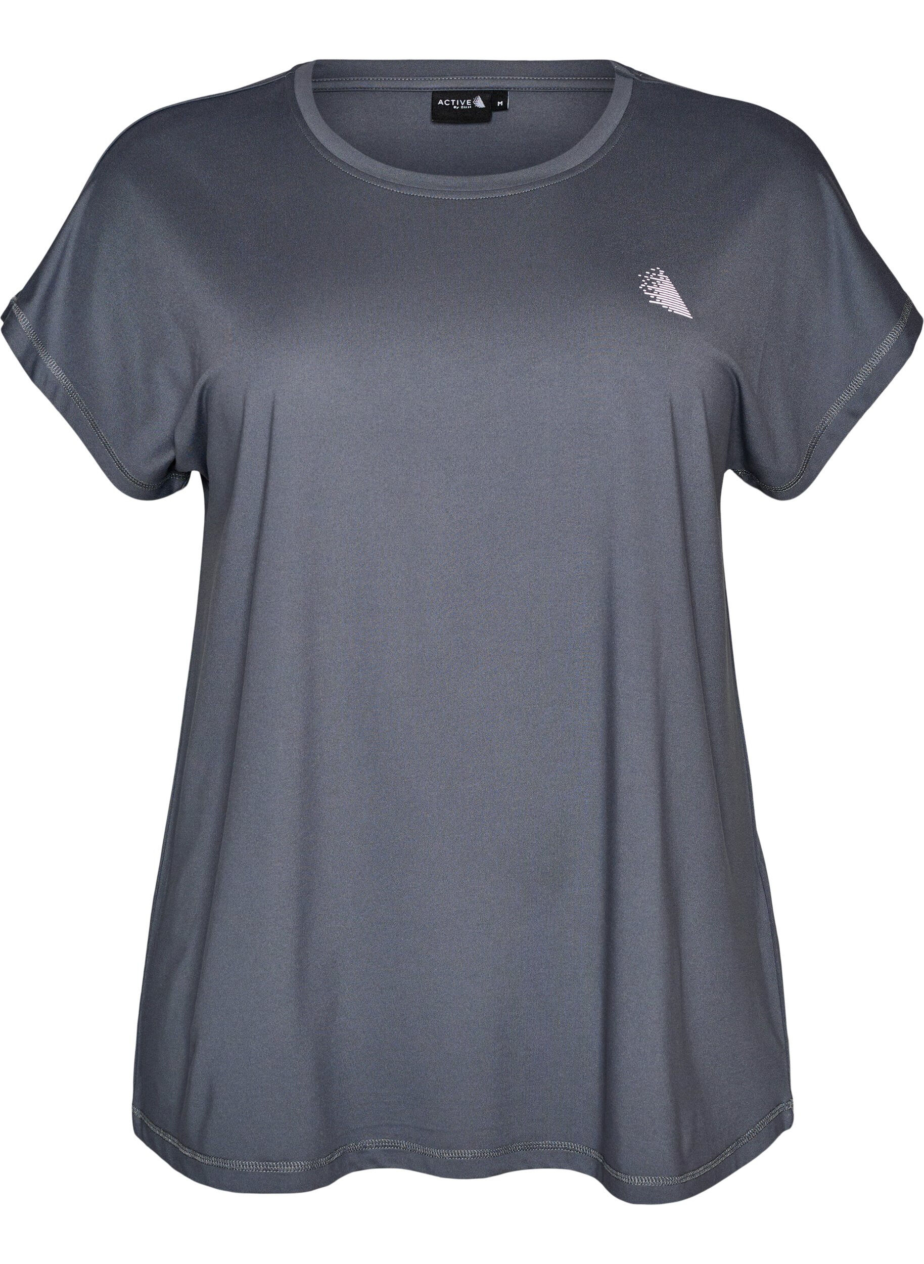 ZizzifashionSolid-coloured training T-shirt, Grey, Packshot image number 0