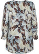Long-sleeved tunic with print, Grey Flower AOP, Packshot image number 1