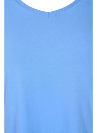 Basic plain cotton t-shirt, Ultramarine, Packshot image number 2