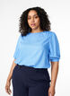 Viscose blouse with 1/2 sleeves, Cornflower Blue, Model image number 0