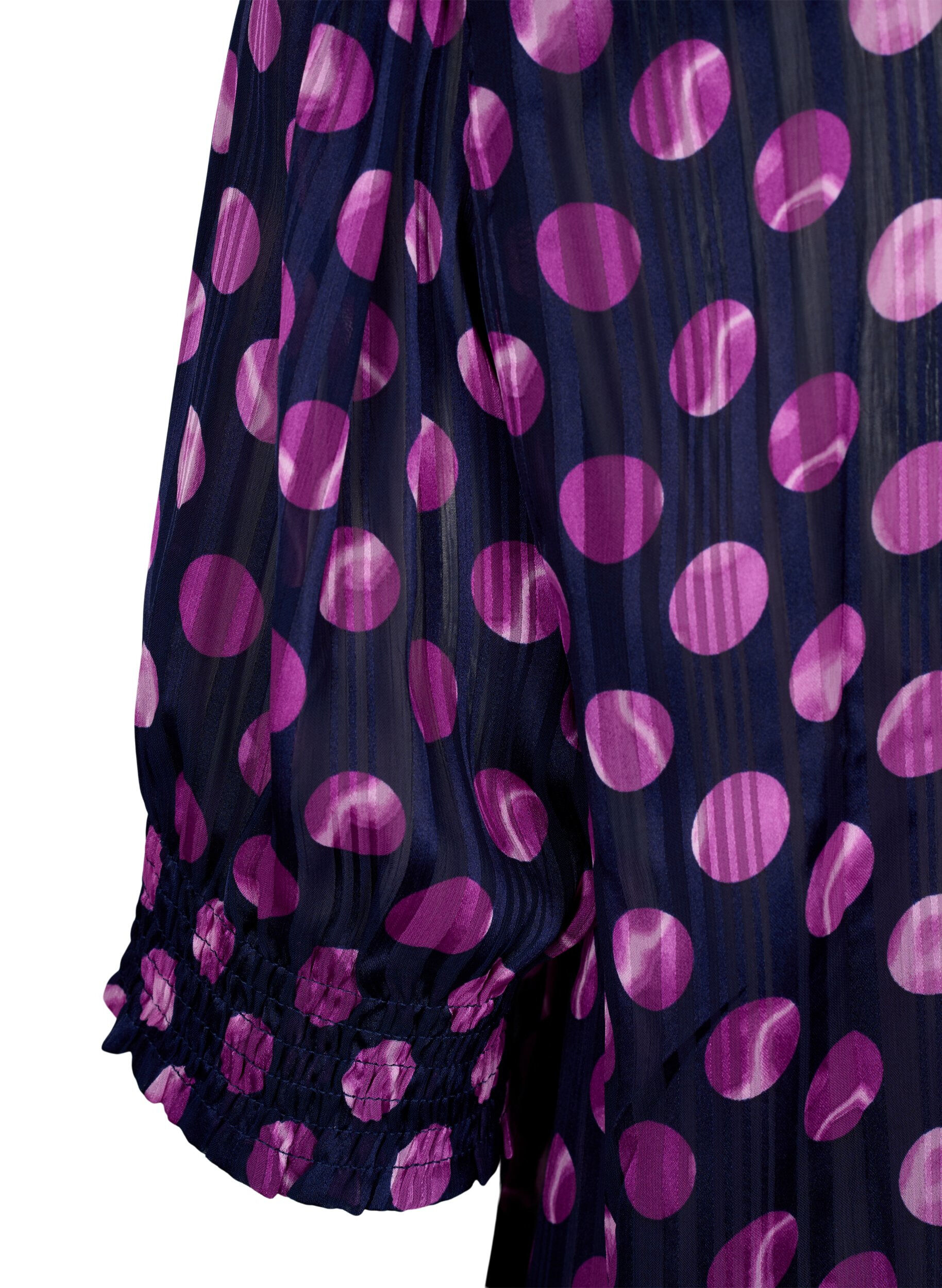 Zizzifashion Short-sleeved smock blouse with print, Medieval Bl. Dot AOP, Packshot image number 3