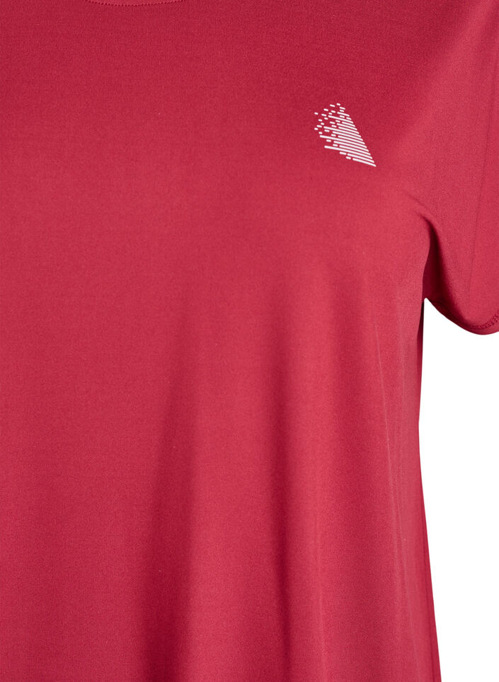 Solid-coloured training T-shirt, Red, Packshot image number 2