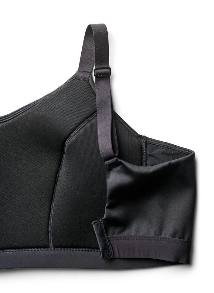 Lightly padded sports bra, Black, Packshot image number 3