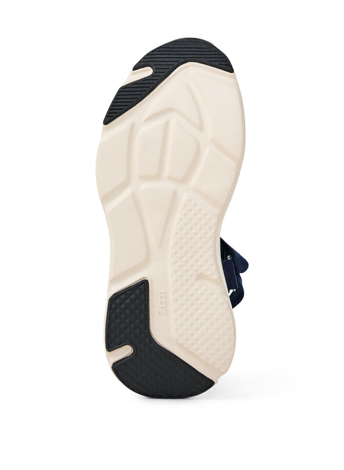 Comfortable sandal with Velcro and arch support, Blue, Packshot image number 4