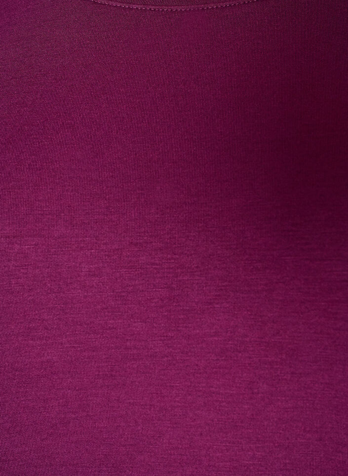 Long-sleeved jersey blouse with a round neck, Purple, Packshot image number 2