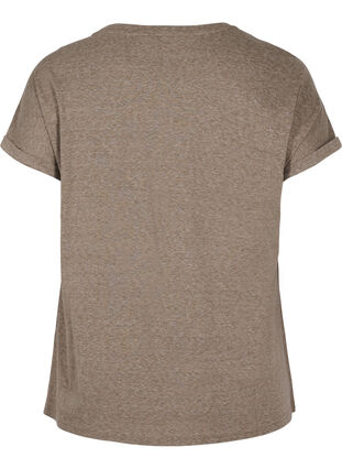 Marled cotton t-shirt, Falcon Melange, Packshot image number 1