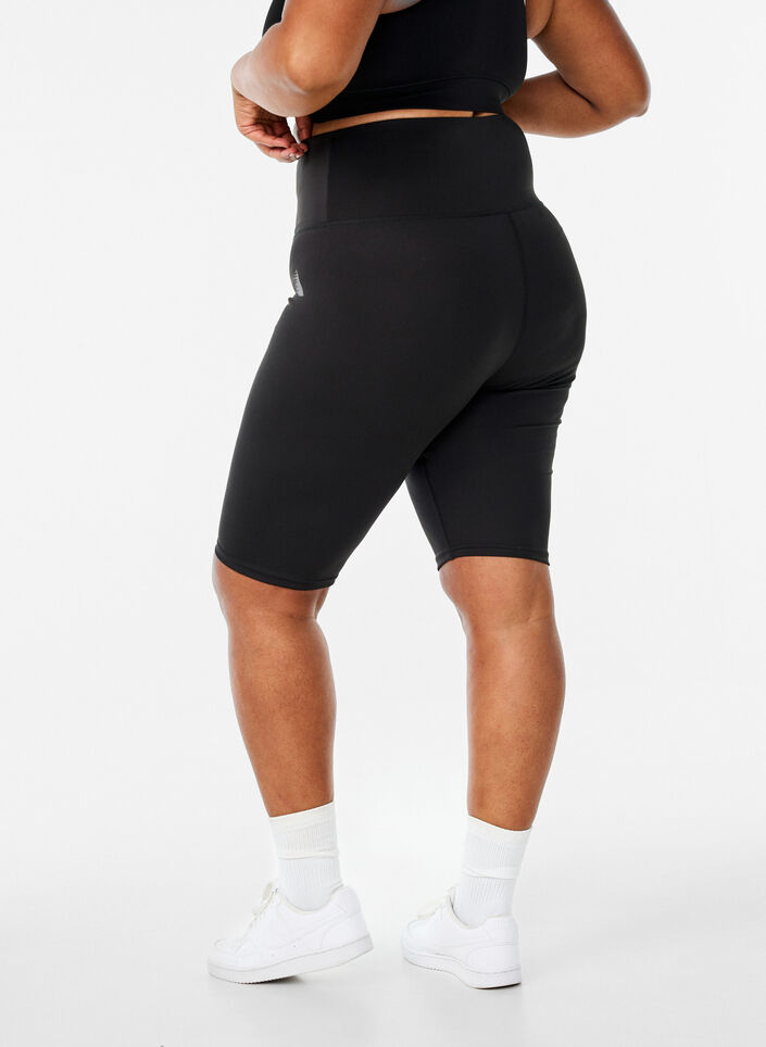 Long tight training shorts, Black, Packshot image number 2