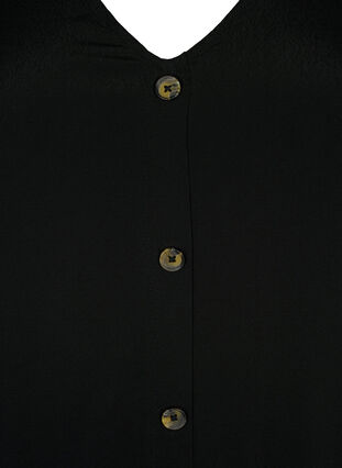 Viscose blouse with buttons, Black, Packshot image number 2