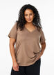 FLASH - V-neck T-shirt, Brown, Model image number 0