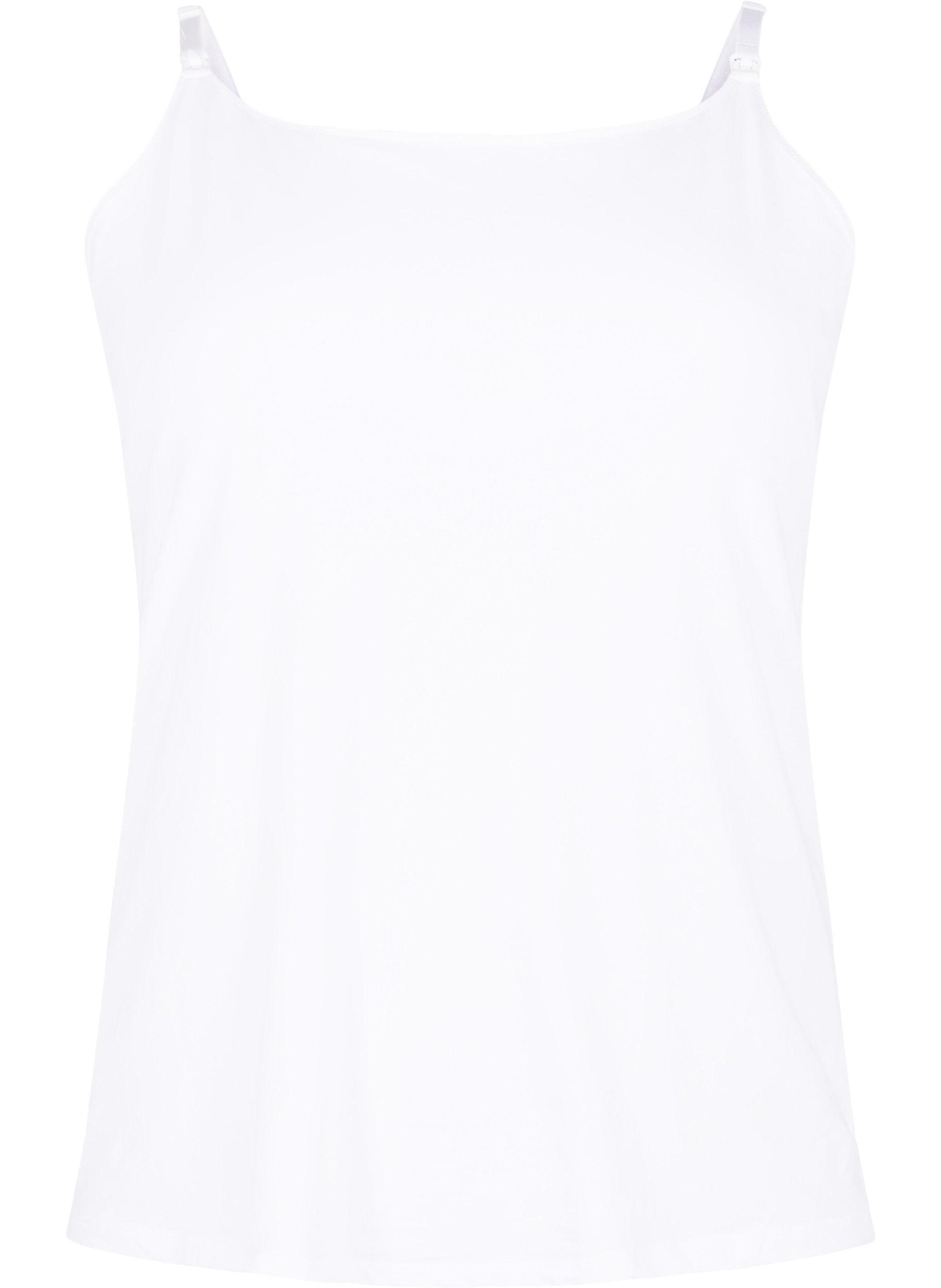 Zizzifashion Pregnancy top with breastfeeding function, White, Packshot image number 0