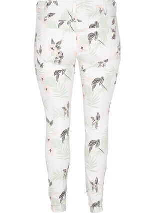 High waisted Amy jeans with floral print, White Flower AOP L78, Packshot image number 1