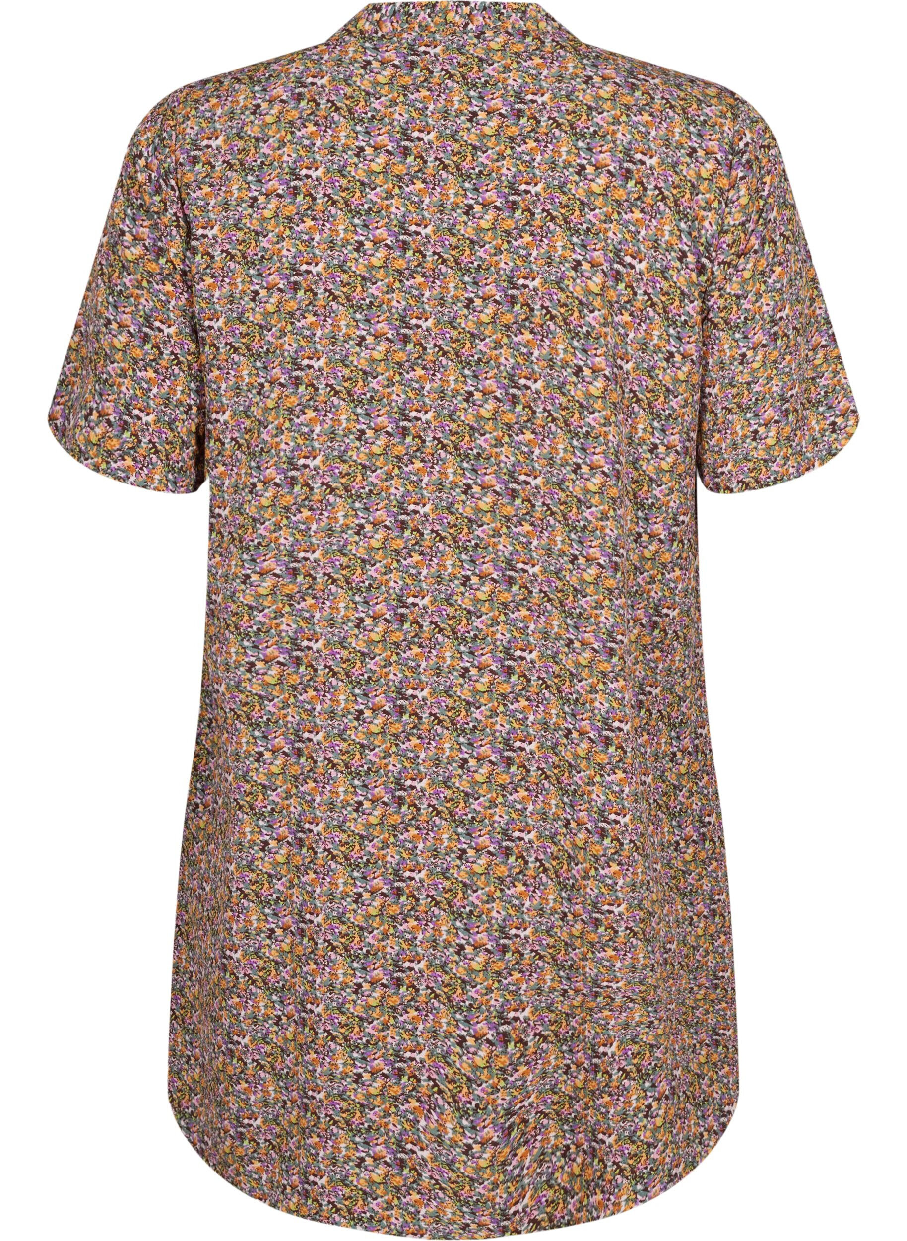 Zizzifashion FLASH - Floral tunic with short sleeves, Multi Ditsy, Packshot image number 1