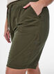 Loose cotton shorts with pockets, Green, Model image number 3