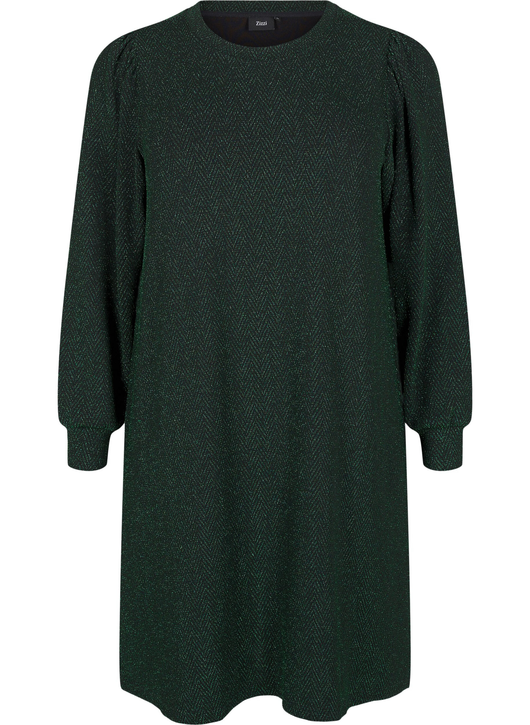 Zizzifashion Dress with zigzag pattern and glitter, Scarab ZigZagShimmer, Packshot image number 0