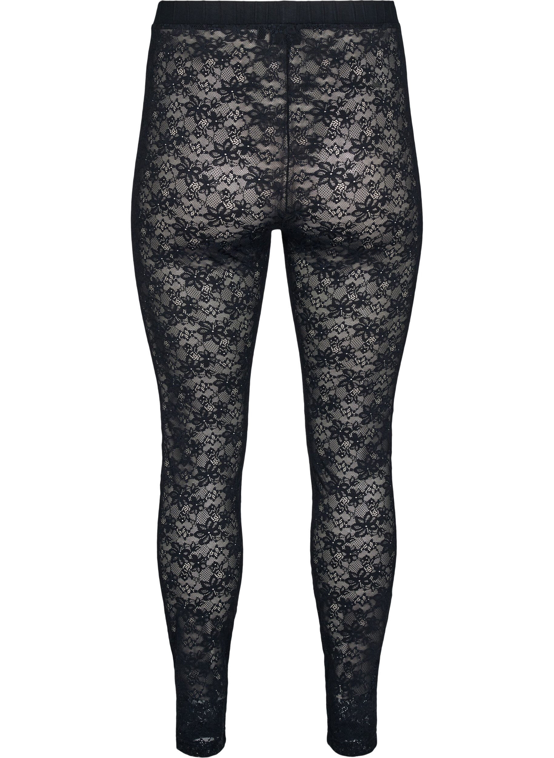 Zizzifashion Lace leggings, Black, Packshot image number 1