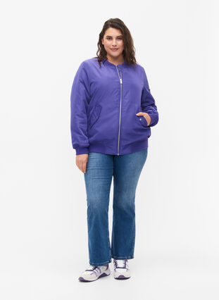 Bomber jacket with zip, Purple Opulence, Model image number 2
