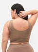 Seamless bra with round neckline, Driftwood, Model image number 1