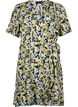 Printed wrap dress with short sleeves, Yellow, Packshot image number 0