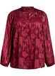 Blouse with buttons and floral pattern, Dark Bordeaux, Packshot image number 0