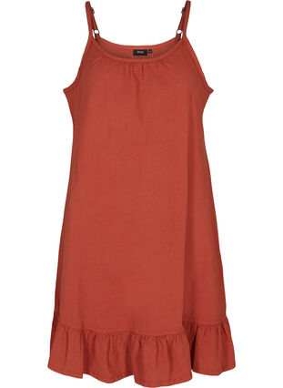 Cotton dress with thin straps and an A-line cut, Arabian Spice, Packshot image number 0