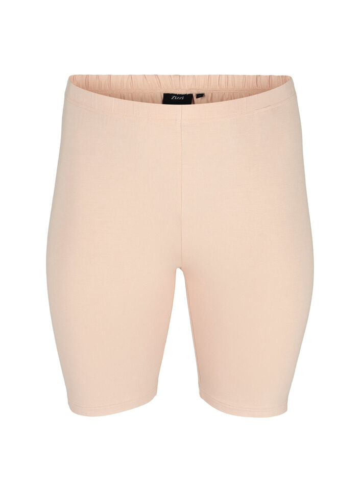 Plain-coloured basic bike shorts, Beige, Packshot image number 0
