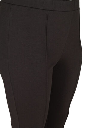 7/8-length leggings with decorative seams, Black, Packshot image number 2