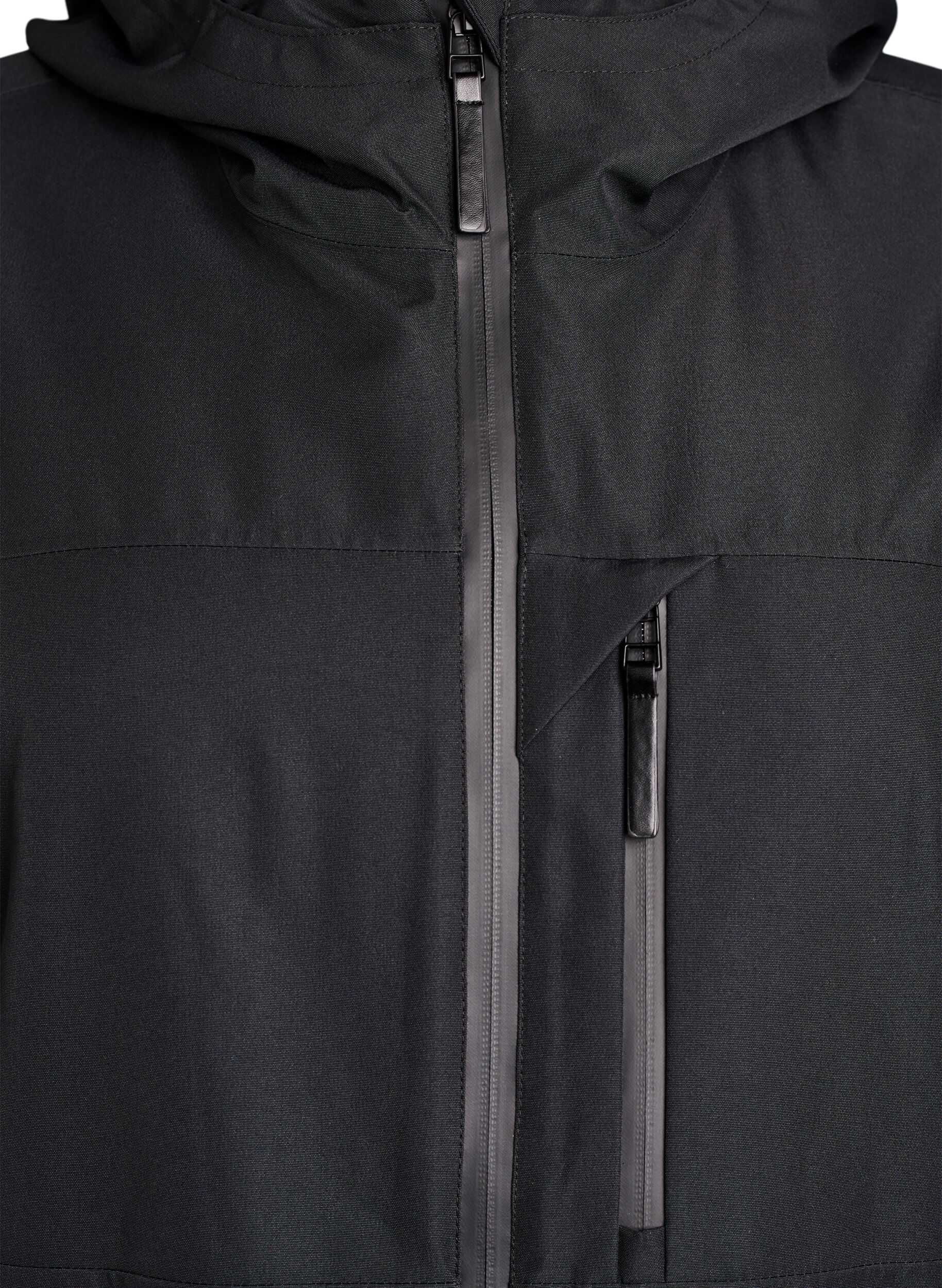 Zizzifashion Ski jacket with hood and zip pockets, Black, Packshot image number 2