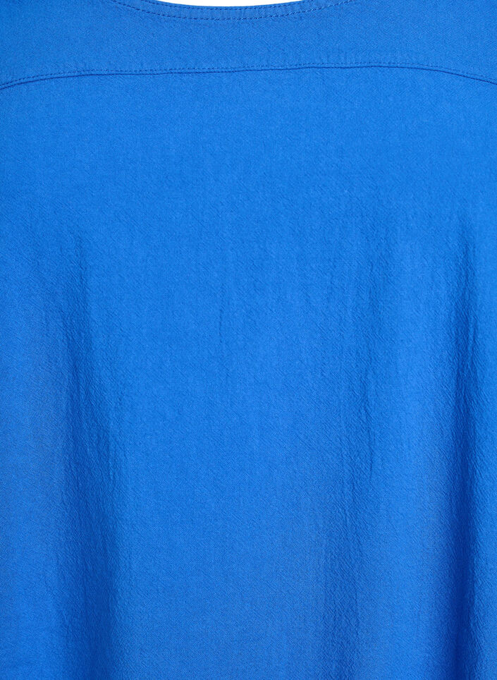 Short sleeve cotton dress, Blue, Packshot image number 2