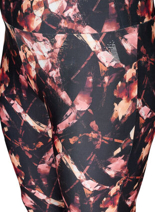Cropped sports tights with print, Soft Bloom, Packshot image number 2