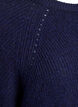 Ribbed jumper with 3/4 sleeves, Blue, Packshot image number 3