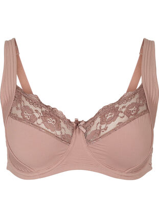 Underwired bra with lace, Antler, Packshot image number 0