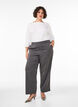 High-waisted tailored trousers with straight fit, Dark Grey, Model image number 0