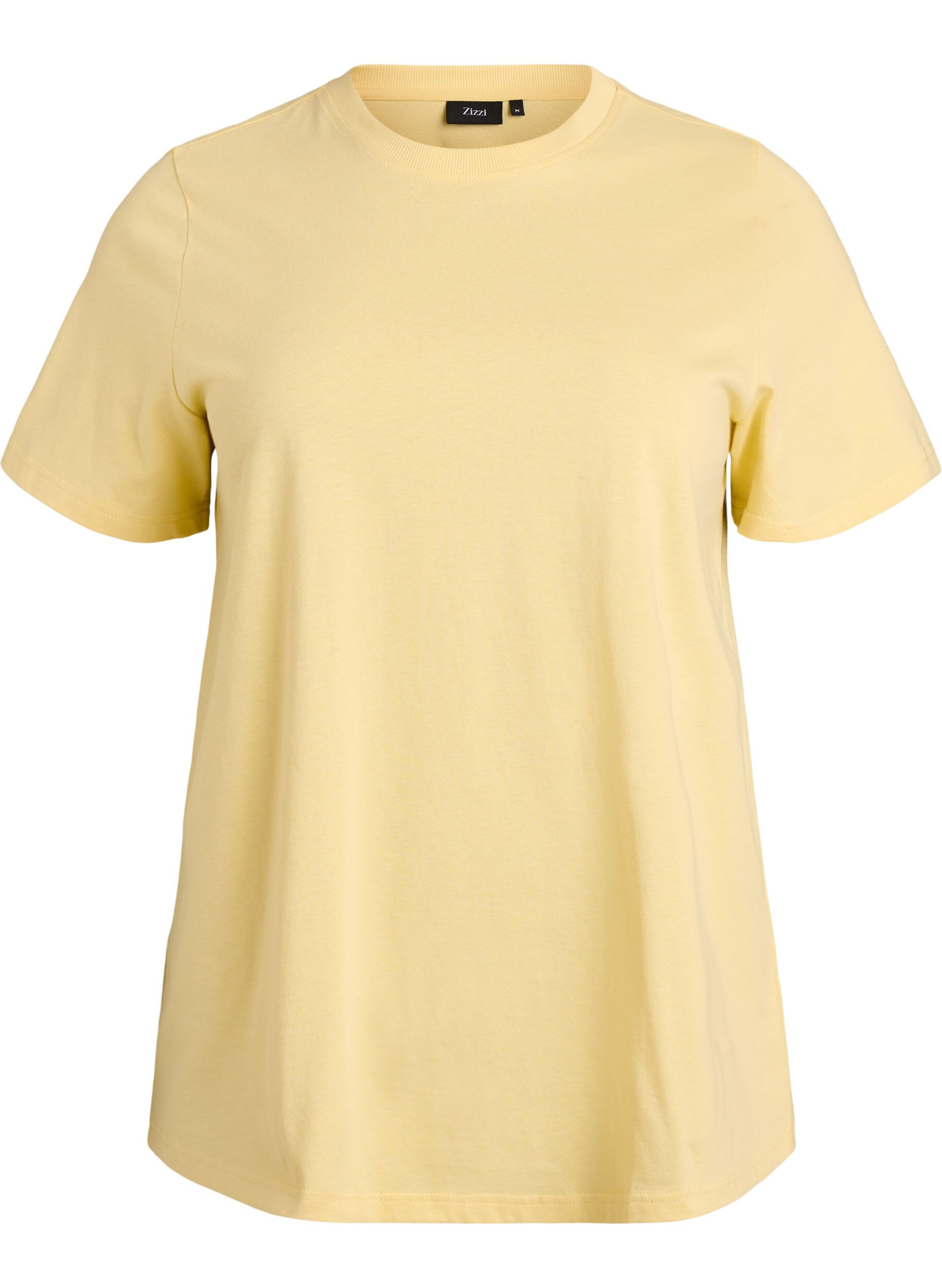 Basic cotton T-shirt with round neck