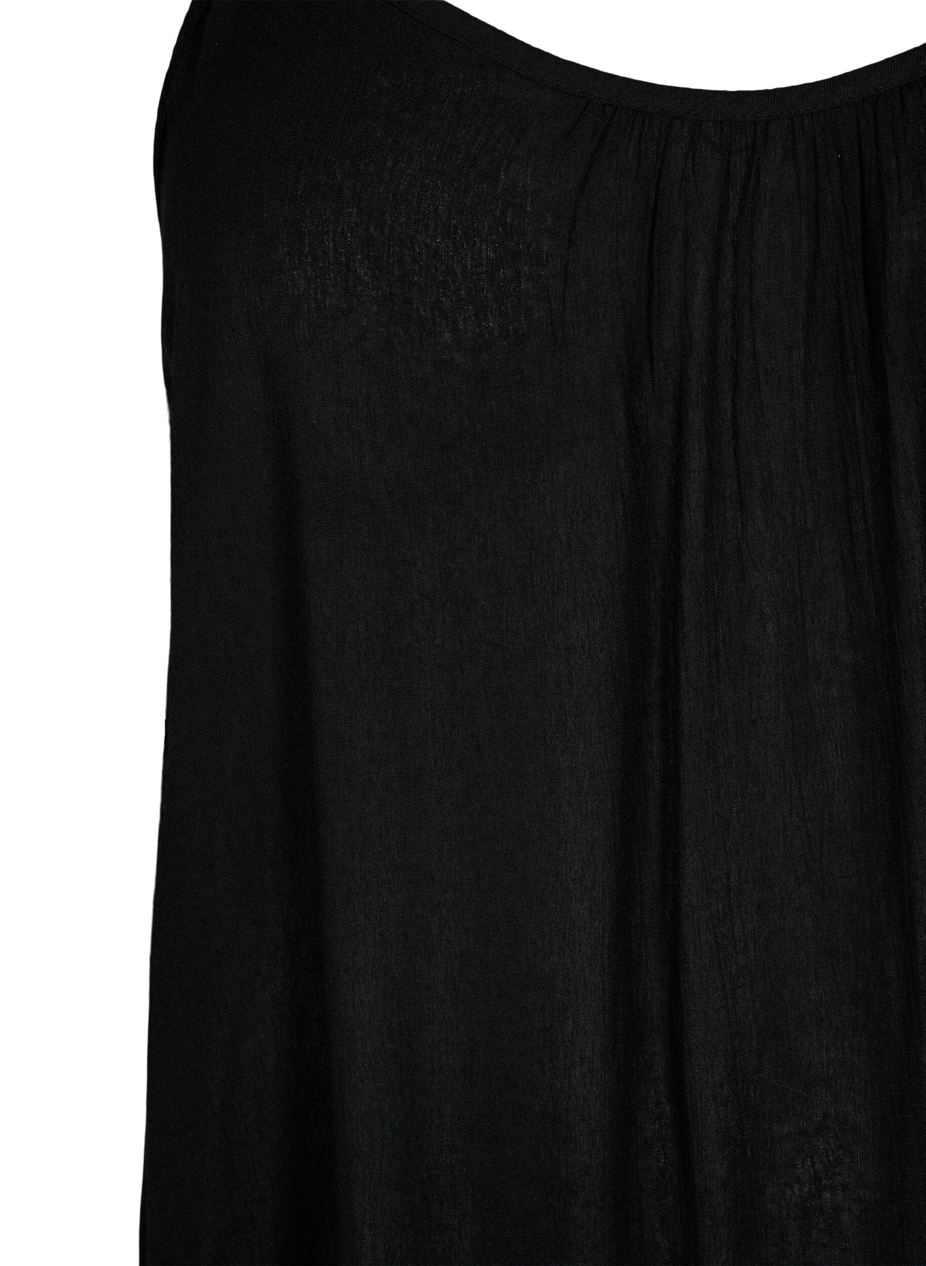 Zizzifashion Strap top in viscose, Black, Packshot image number 2