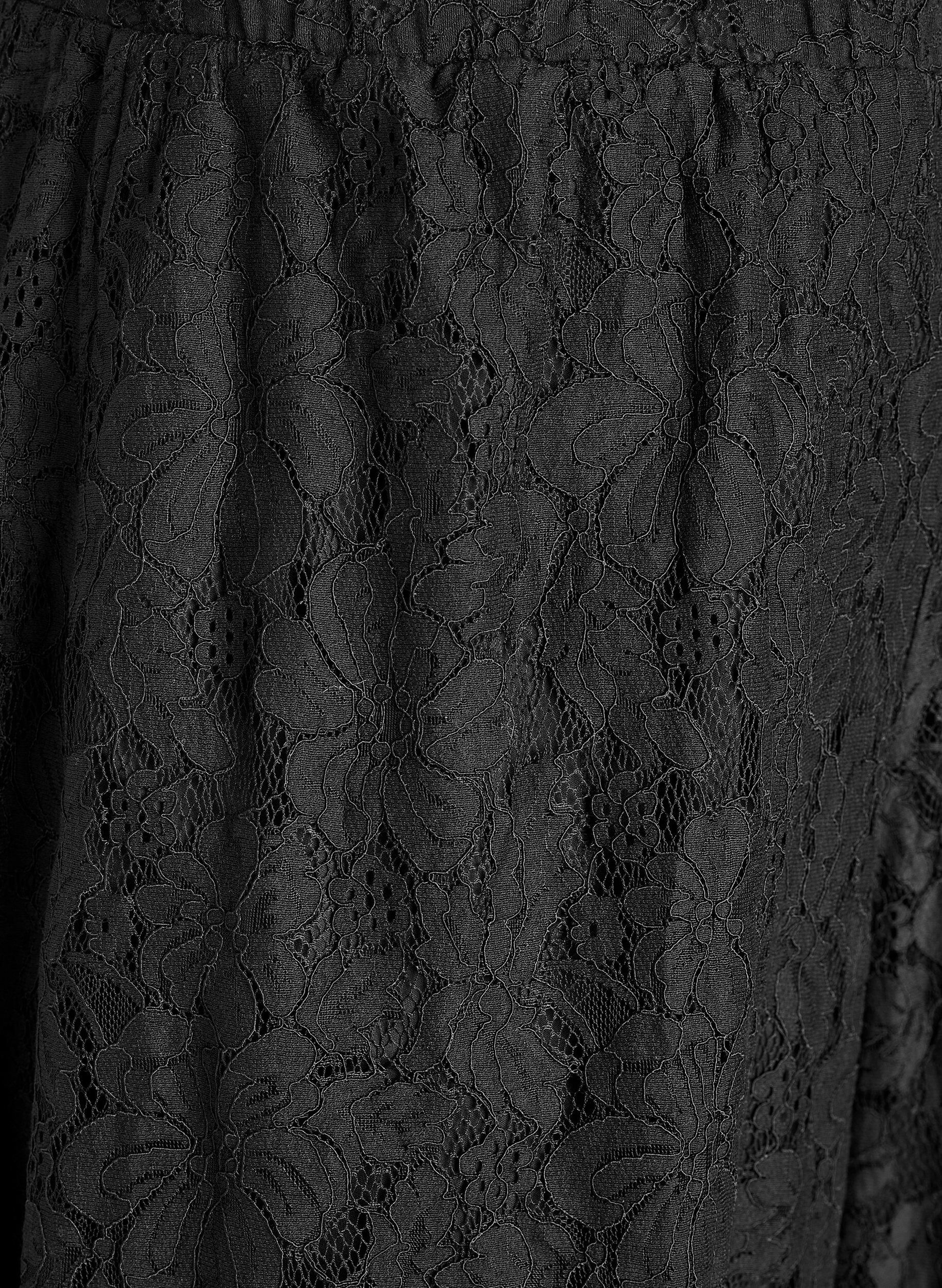 Zizzifashion Balloon lace trousers with a high waist, Black, Packshot image number 2