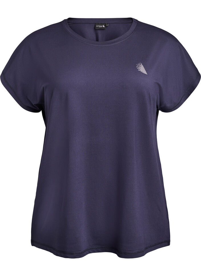 Solid-coloured training T-shirt, Blue, Packshot image number 0