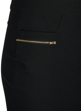 Tight-fitting midi skirt with slit, Black, Packshot image number 2