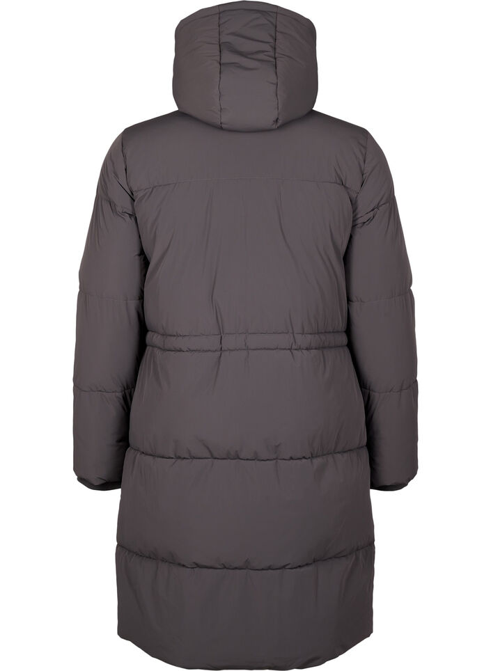 Puffer coat with adjustable waist, Grey, Packshot image number 1