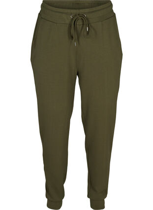 Sweatpants with pockets and drawstrings, Ivy Green, Packshot image number 0