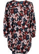 V-neck dress with print, Black R. Flower AOP, Packshot image number 0